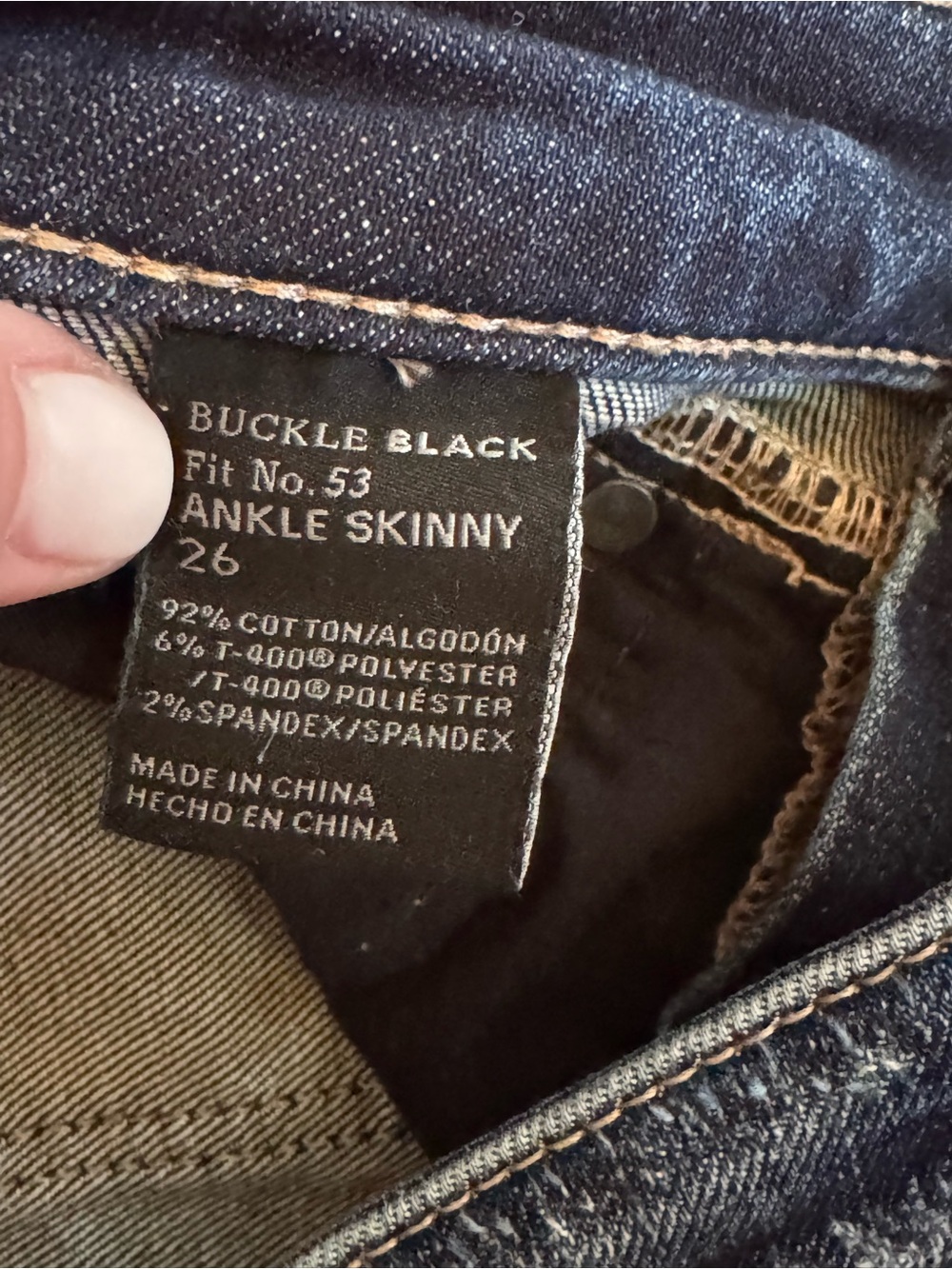 Buckle Black Dark Wash Ankle Skinny Jeans - Picture 6 of 9